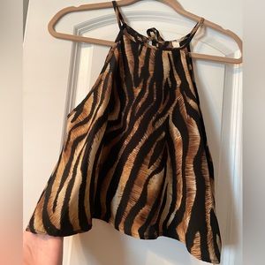 Tiger Print Halter Top